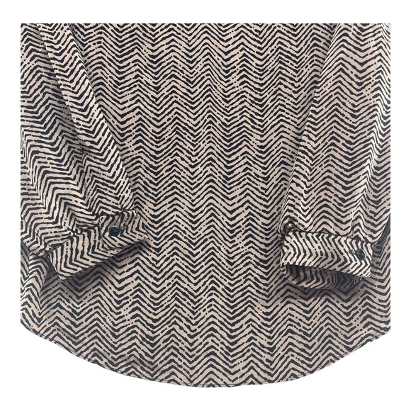 Vintage Alyssa Scott Shirt Womens Small Petite Stripe Abstract Union Made USA - Picture 3 of 13